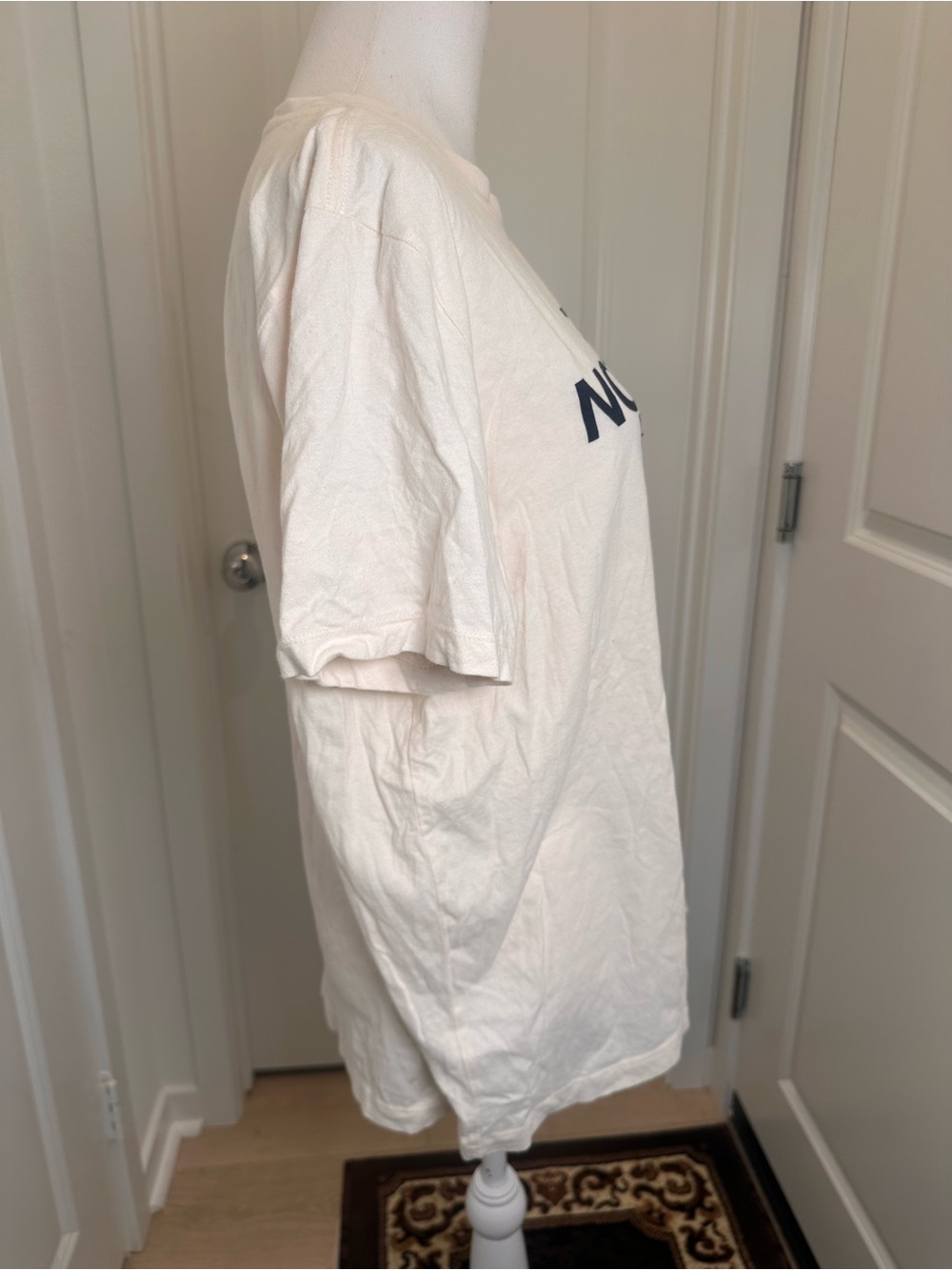 The North Face Men’s Cream Tee with Navy Logo and Scenic Graphic - Picture 3 of 8